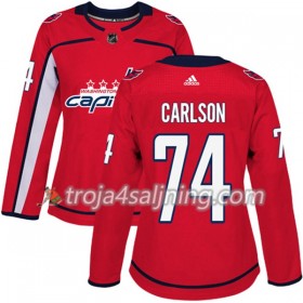 Washington Capitals tröja John Carlson 74 Röd 2017-2018 Adidas Authentic - Dame NHL Tröjor